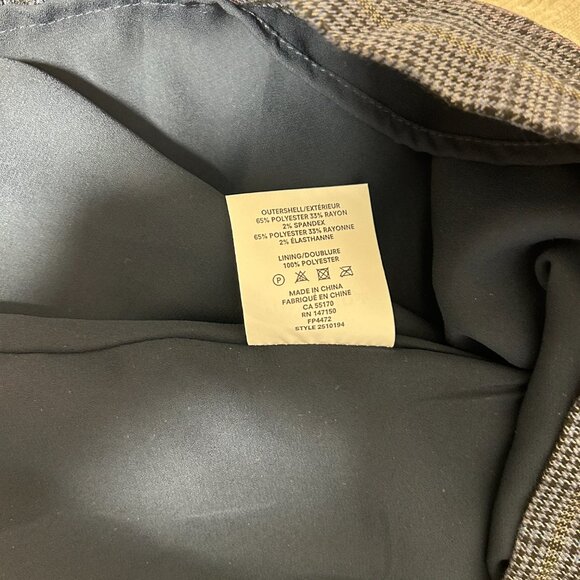 NWOT Frank and Oak Overall Dress with Pockets Blue Houndstooth - Picture 9 of 11